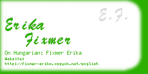erika fixmer business card